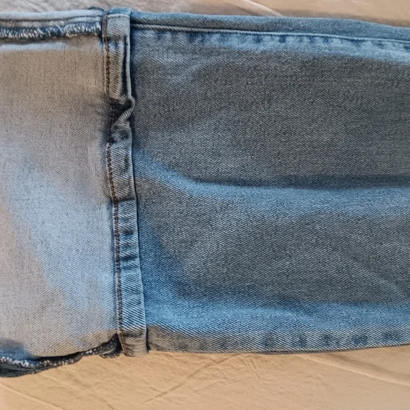 Scoop Blue Denim Jeans Capri 4 Cuffed Bottom - Picture 2 of 3